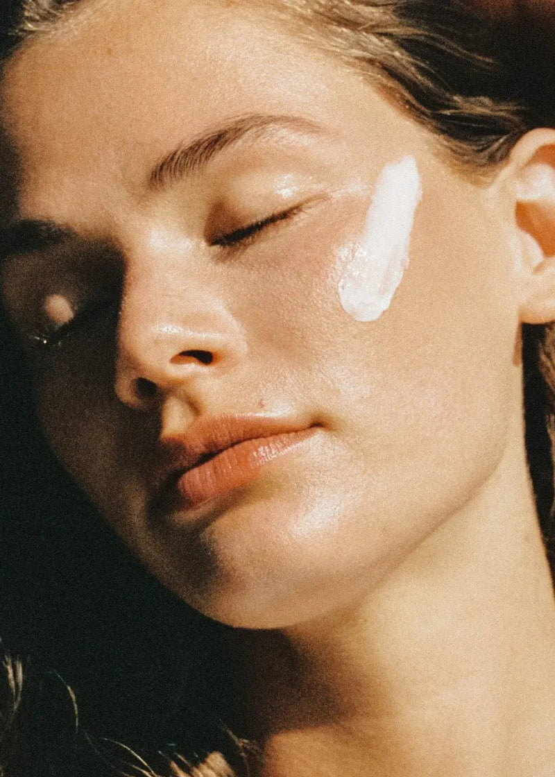 Close-up of glowing skin
